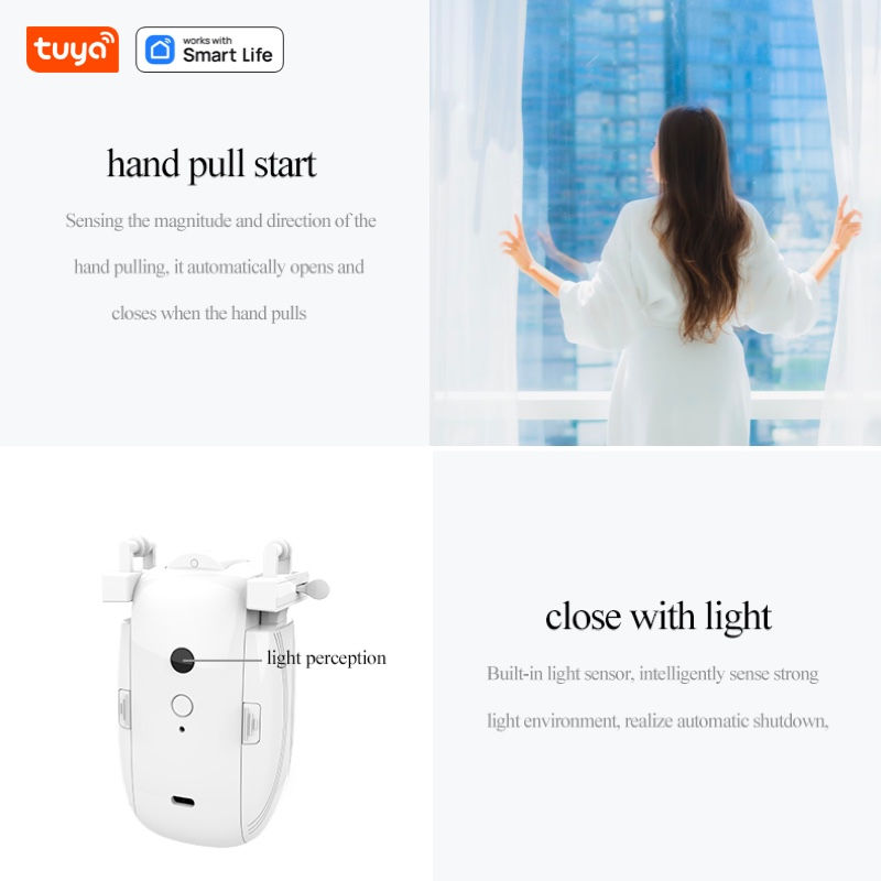 Tuya Smart Curtain Robot WiFi APP Remote Control/Voice Control(Alexa Google Siri
