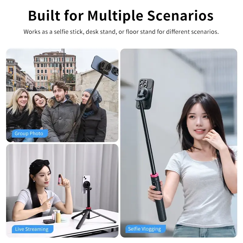 Ulanzi MT-84 1.53M Magsafe Selfie Stick Tripod Stand Bluetooth Remote Phone Exte
