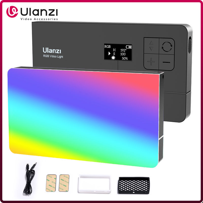 Ulanzi LT002 7 inch Pocket LED Video Light RGB Panel Light CRI 95+ 2500-9000K Wi
