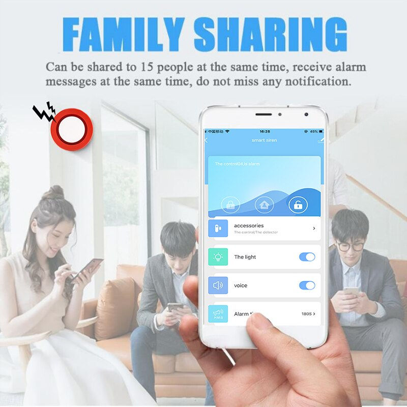Tuya Smart WIFI Wireless Security Alarm System Alarm Kit Home Burglar Motion Doo
