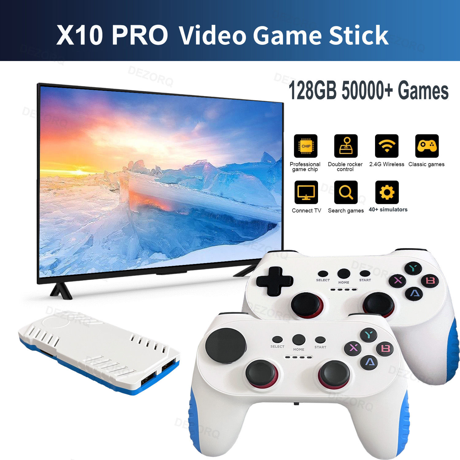 128G X10 PRO GameStick 4K HD TV Video Game Console 3D Games 40+Simulators S905 x