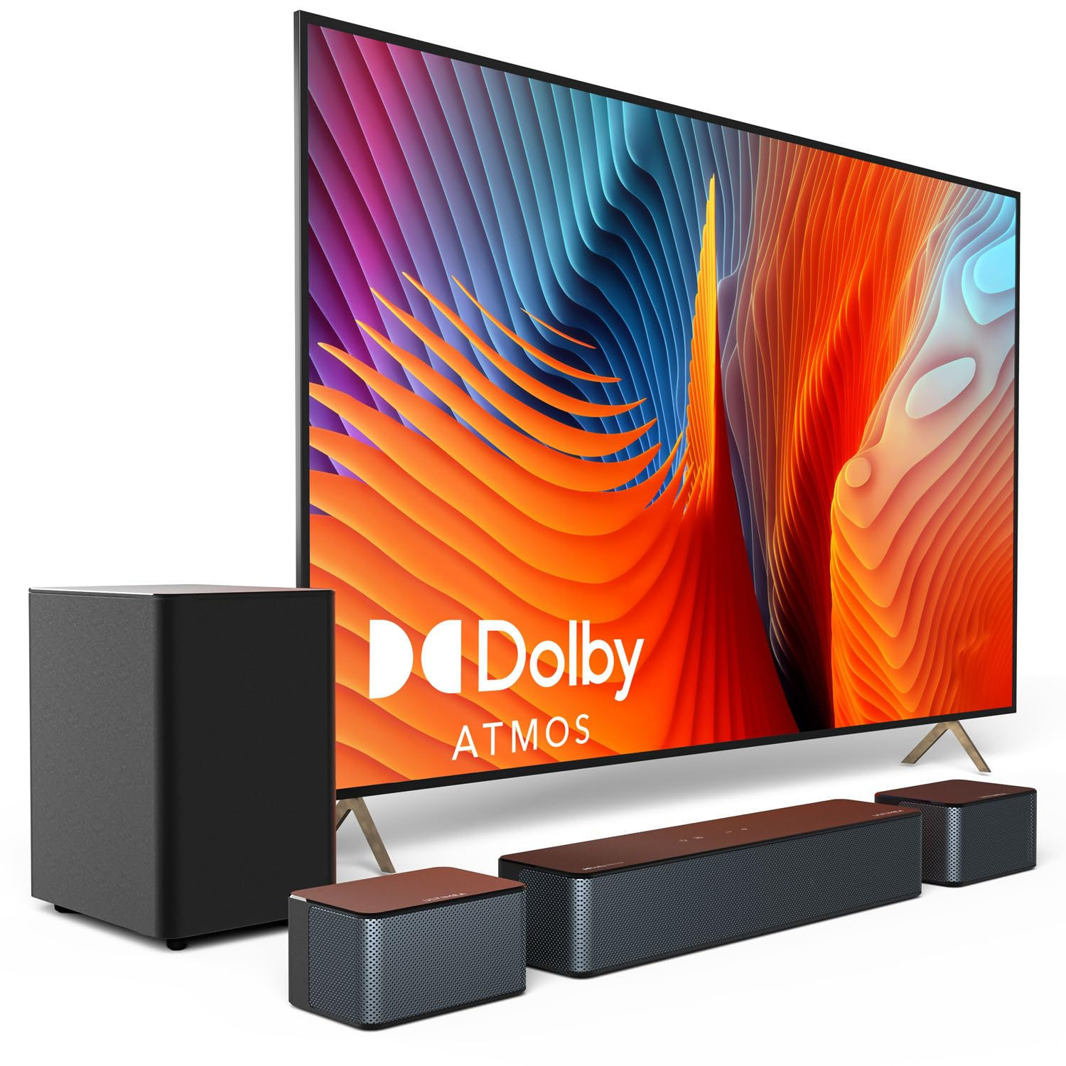 ULTIMEA 5.1Ch Sound Bar with Dolby Atmos 410W Peak Power Surround Sound System f