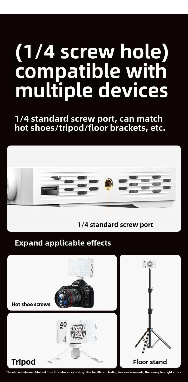 40W Mini Portable LED Fill Video Light with Built-In Rechargeable Battery Fill L