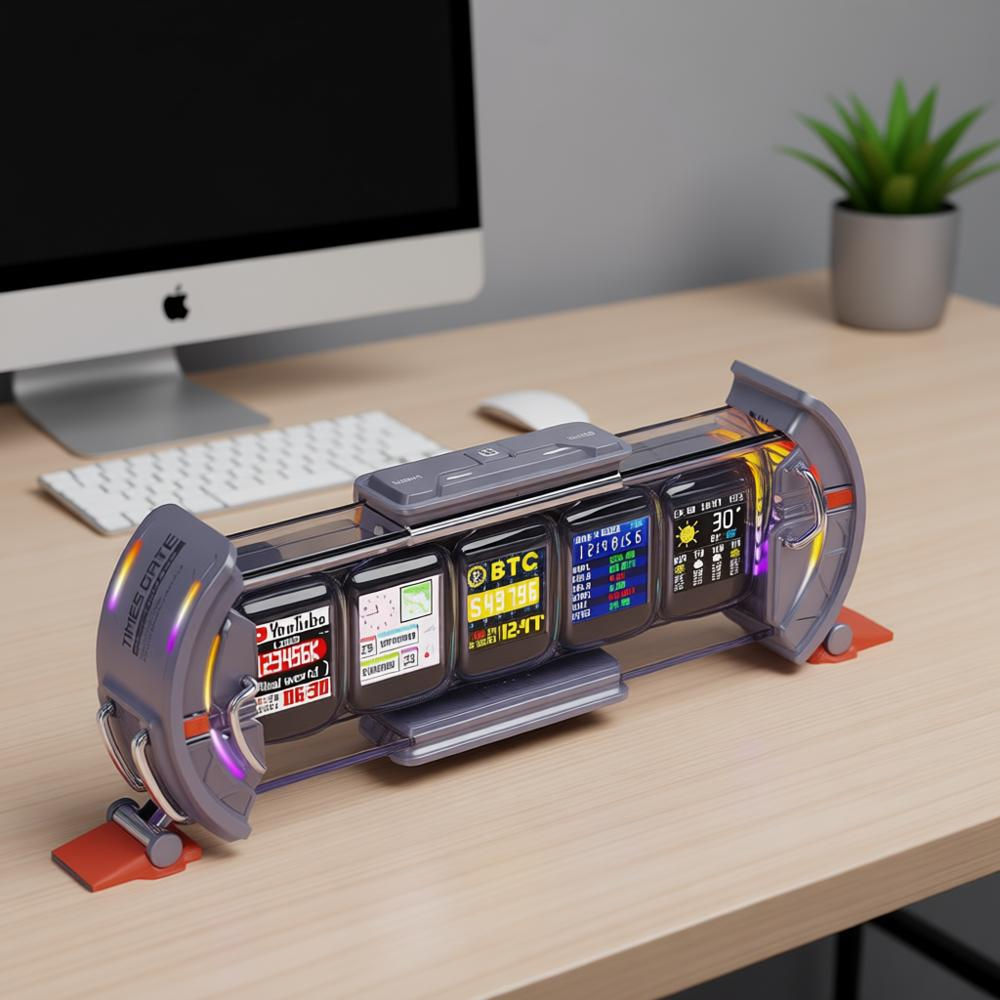 Cyberpunk Gaming Setup Digital Alarm Clock, Smart APP, RGB LED Display, Personal
