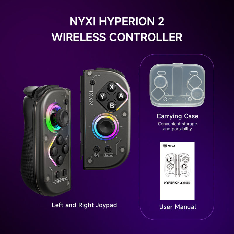 Hall Effect Switch Joycon, No Drift Wireless Controller for Nintendo Switch OLED
