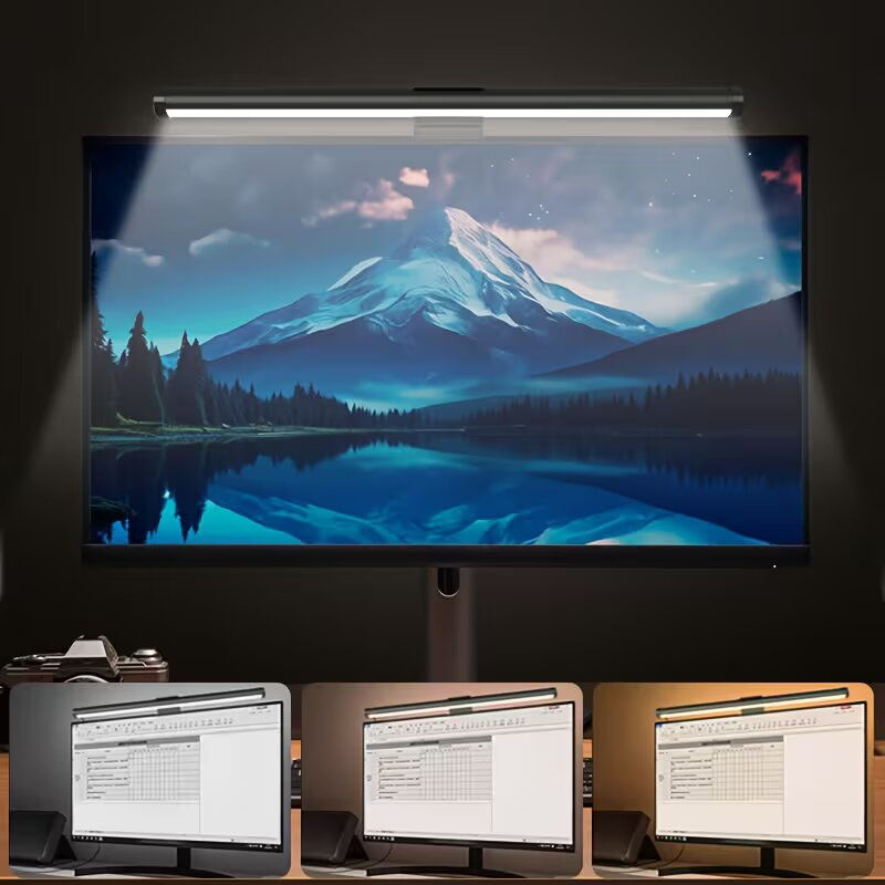 RGB LED Monitor Light Bar Stepless Dimmable Gaming Atmosphere Lamp for Home Offi