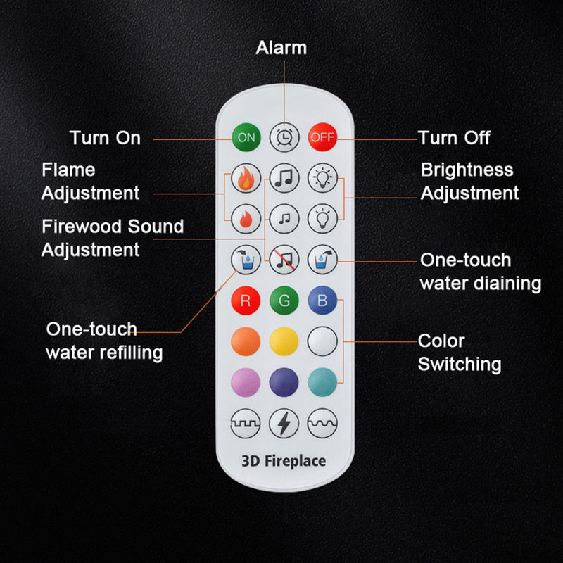 Atomizing Fireplace Simulated Flame TV Decorative Humidifier App Remote Control