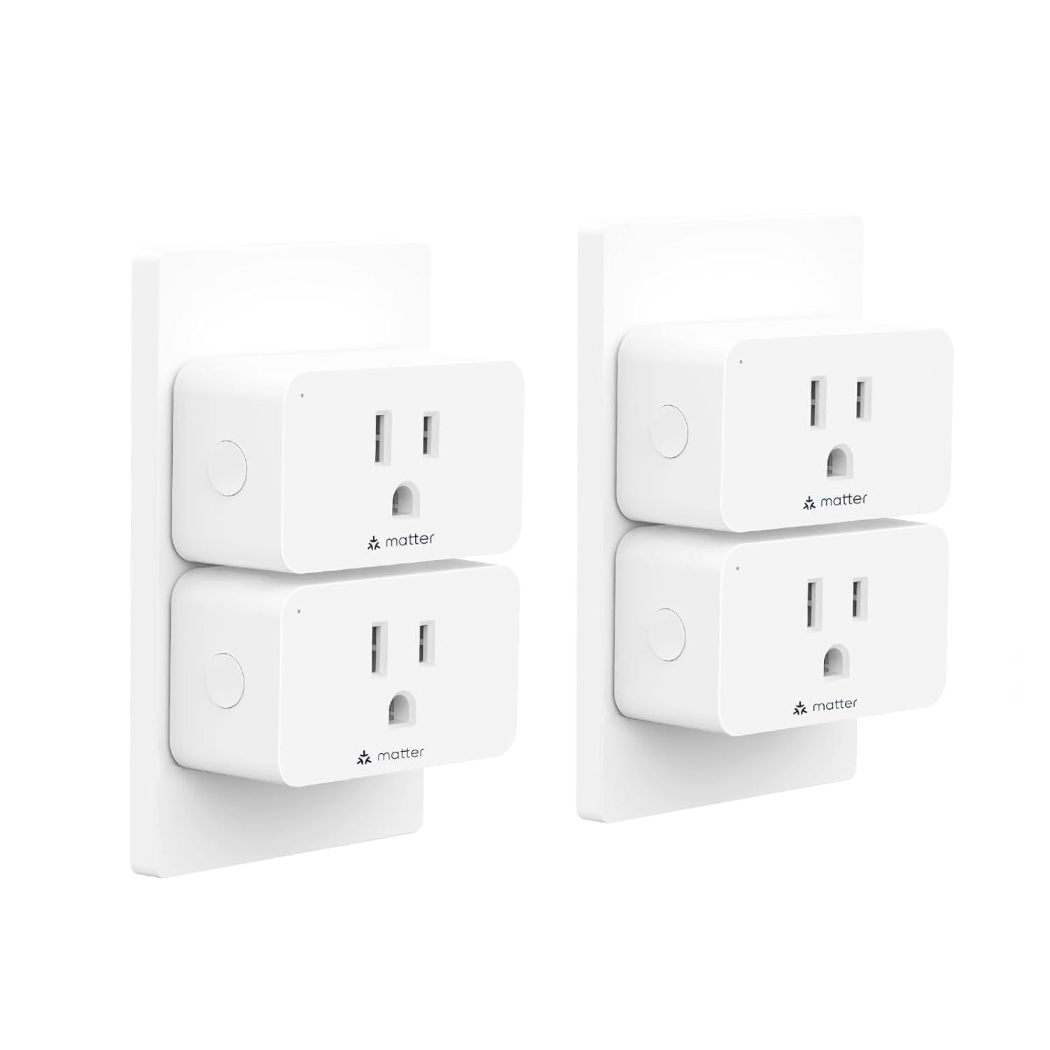 Matter Smart Plug 4 Pack, Compatible with Alexa, Apple Home, Google Home, SmartT