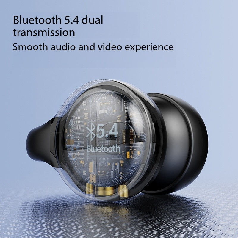 Digital Display Ear Clip Wireless Bluetooth Headphones with Noise Reduction, Hig