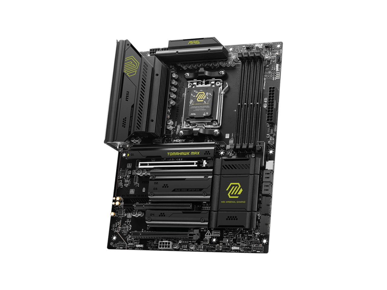 MSI MAG B850 TOMAHAWK MAX WIFI Motherboard, ATX - Supports AMD Ryzen 9000 / 8000