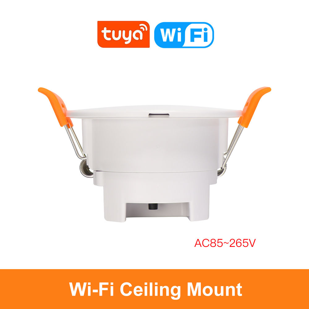 ZigBee MmWave Radar Human Presence Motion Sensor 24G Ceiling Mount Luminance/Dis