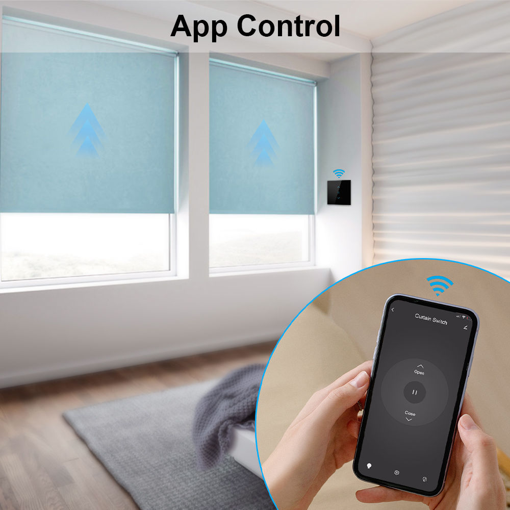 LoraTap WiFi Curtains Blinds Roller Shutter Switch Backlight Tuya Smart Life App