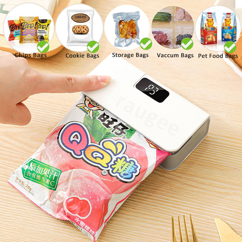 Mini Heat Bag Sealing USB Plastic Bags Sealer Machine 2 in 1 Handheld Food Packa