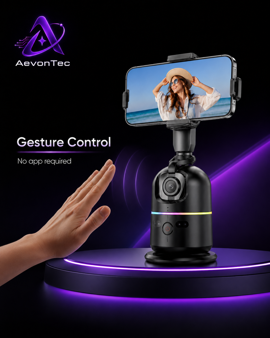 P03 AI 360° Auto-Tracking Phone Holder