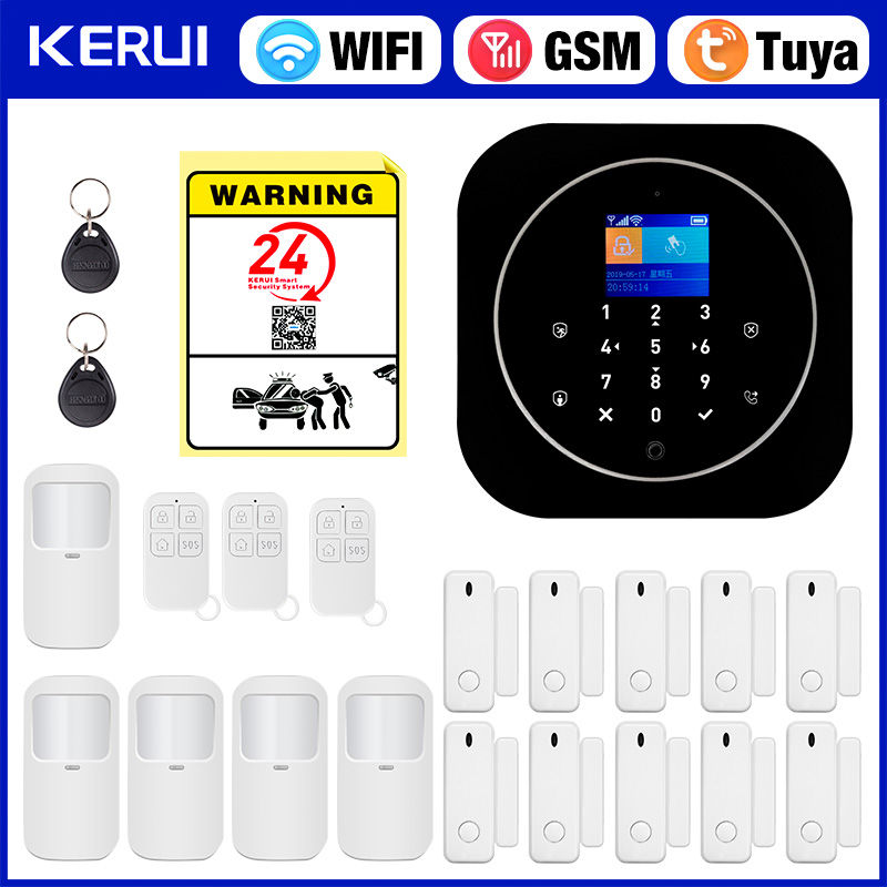 KERUI 2G GSM WIFI Alarm for Home Security Protection Tuya Smart Burglar Alarm Sy