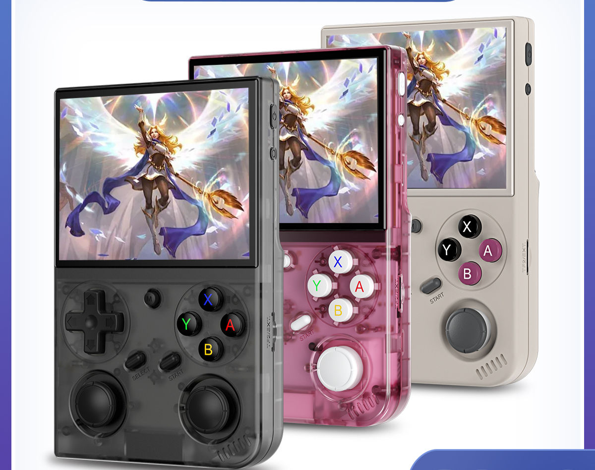 BATLEXP G350 Handheld Game Console 3.5'' IPS Screen Linux System Dual Joystick V