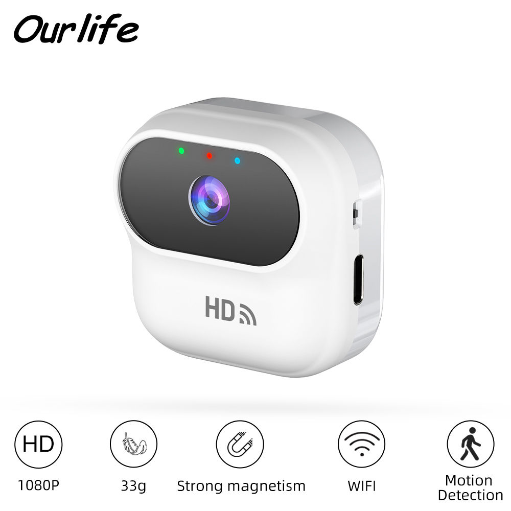 Ourlife A800 Mini Camera 1080P WiFi Smart Home Security Camera Monitor Camcorder