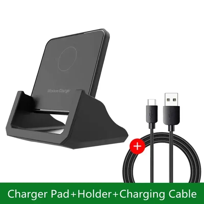 30W Wireless Charger Pad Stand Desktop Ultra-thin Mobile Phone For iPhone 15 14