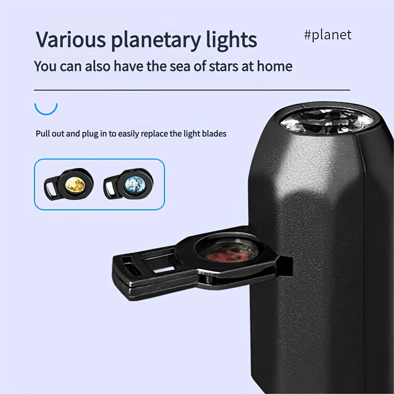 LED Planet Projector Light 1/3/6/10 Projection Patterns Rotates 360 Degrees Eart