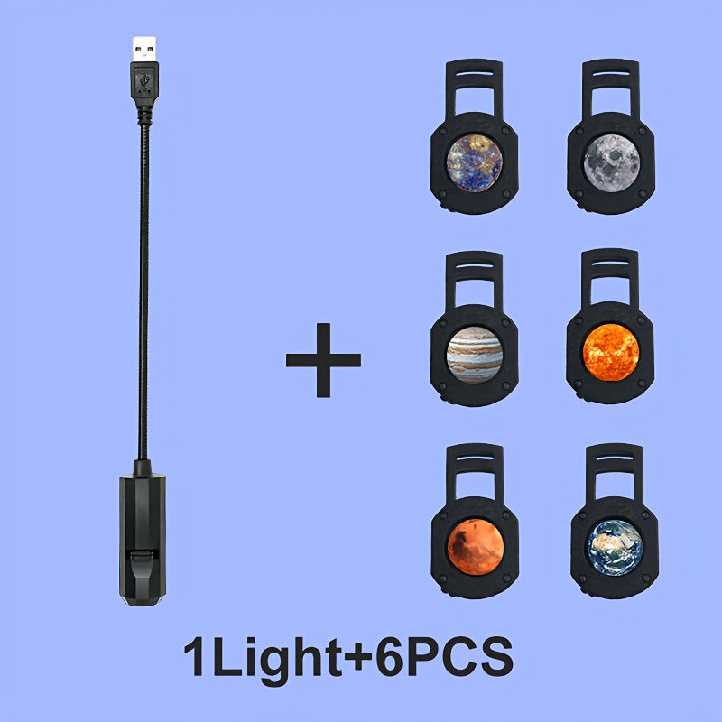 LED Planet Projector Light 1/3/6/10 Projection Patterns Rotates 360 Degrees Eart