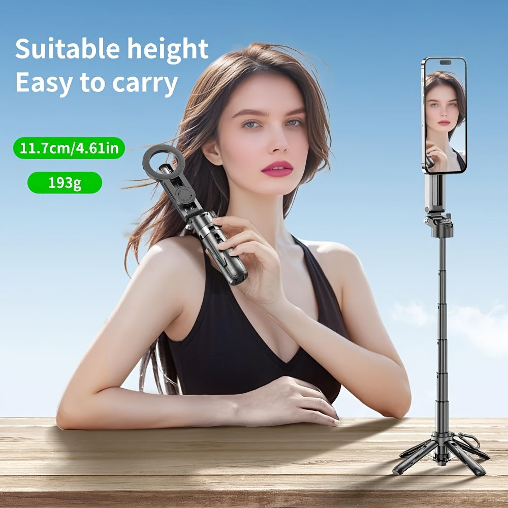 P15mini-C Magnetic Selfie Stick with Remote Extendable Cell Phone Tripod Stand C