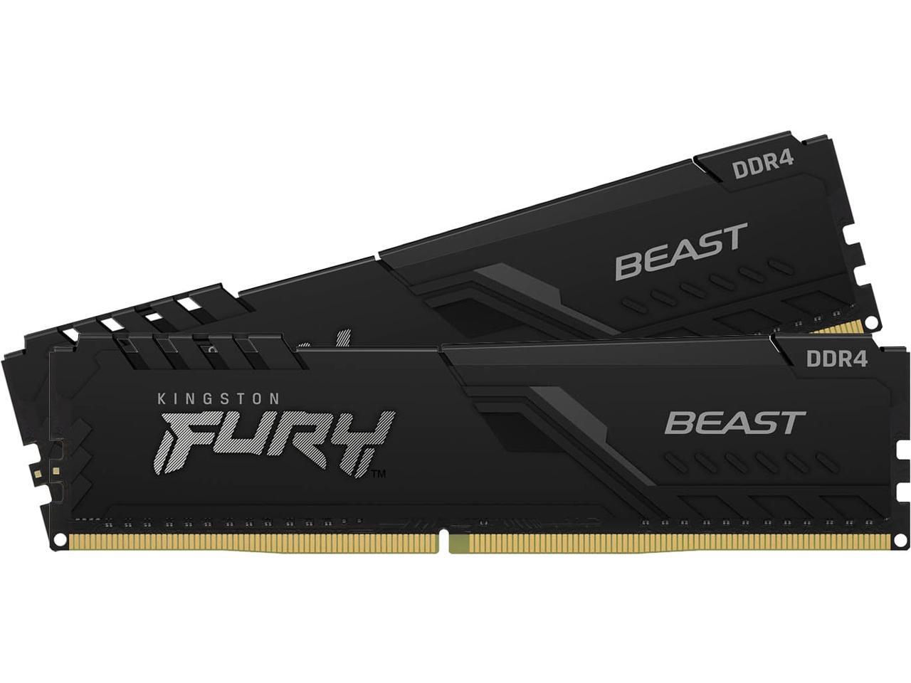 Kingston FURY Beast 16GB (2 x 8GB) 288-Pin PC RAM DDR4 3200 (PC4 25600) Memory (