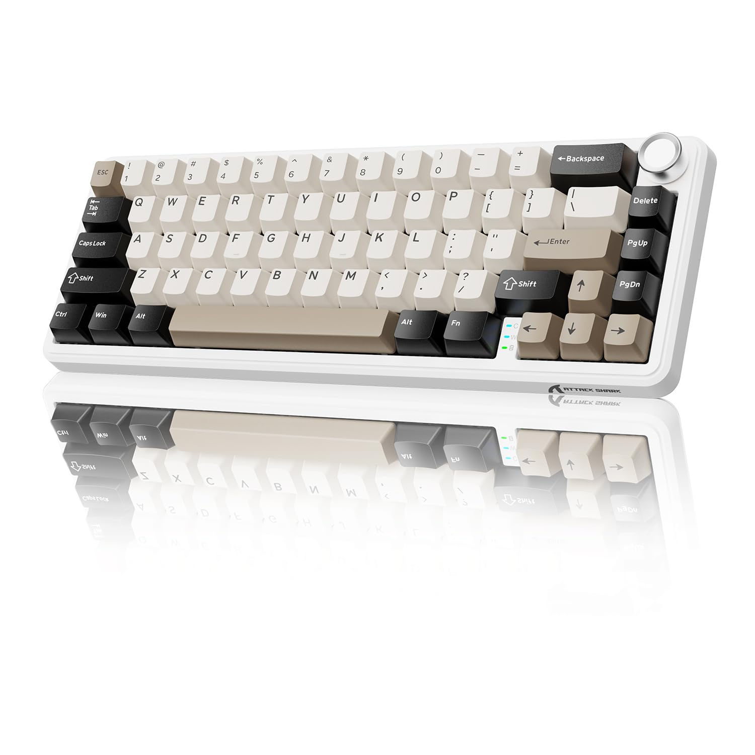 ATTACK SHARK X66 65% Wireless Mechanical Keyboard with Knob, 66 Keys Gasket Hot