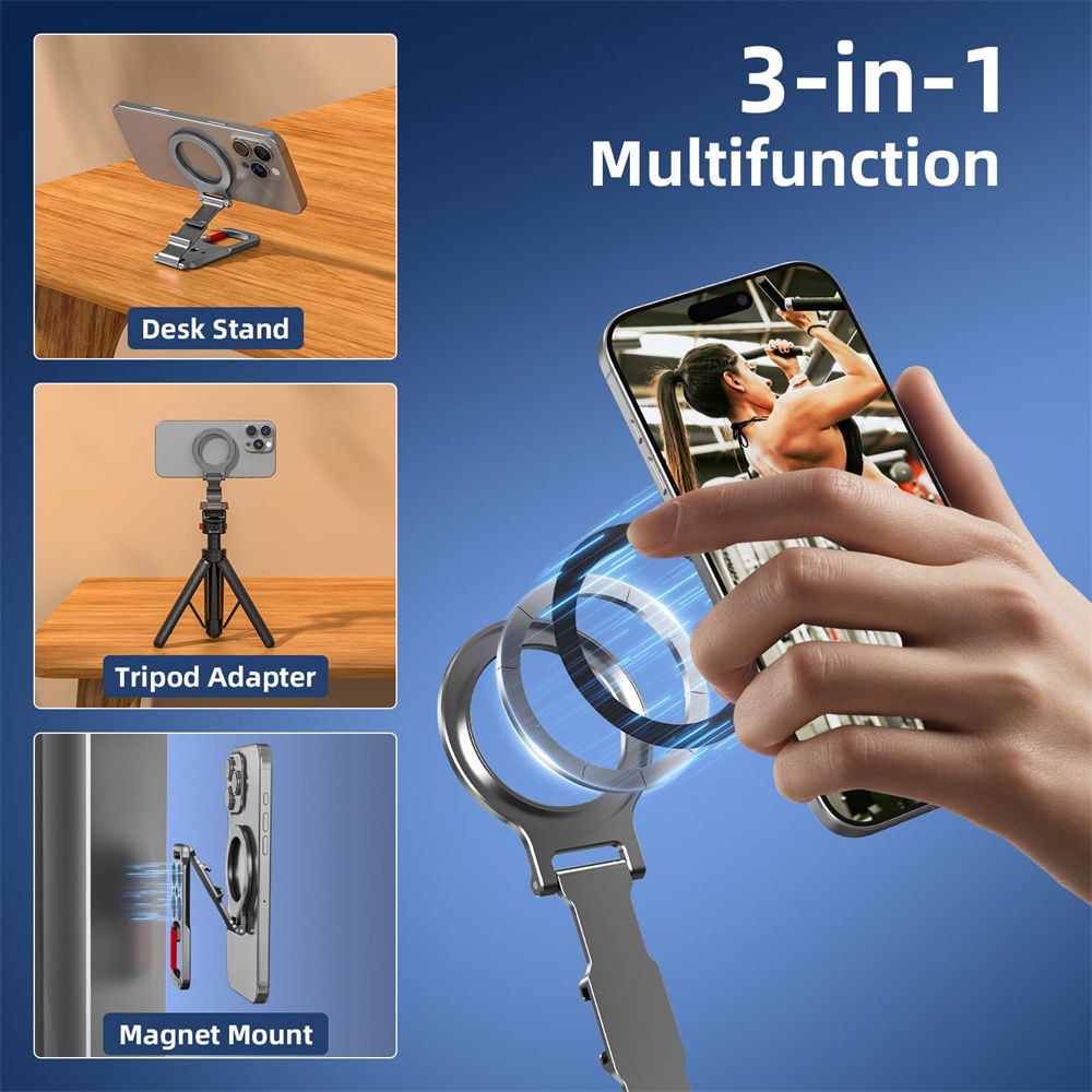 Magnetic Phone Mount for MagSafe Maglock Tripod Adapter Magnet Golf Gym Workout