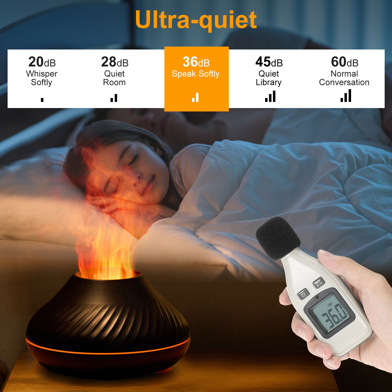 Aroma Volcano Fire Flame Diffuser Aromatherapy Humidifier For Room Essential Oil