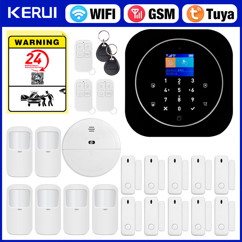 KERUI 2G GSM WIFI Alarm for Home Security Protection Tuya Smart Burglar Alarm Sy