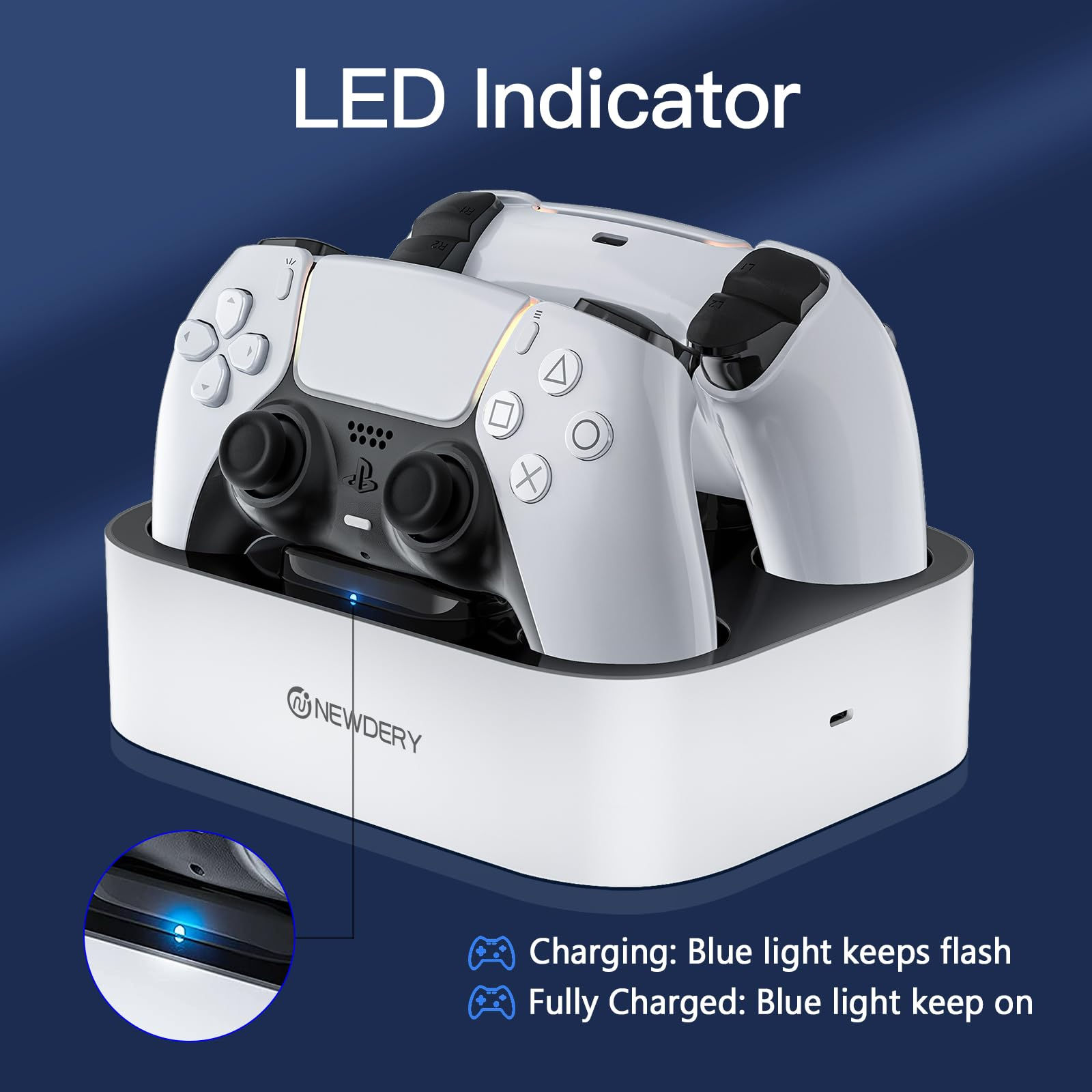 PS5 Controller Charger Station for Playstation 5 Dual for for DualSense Edge Con