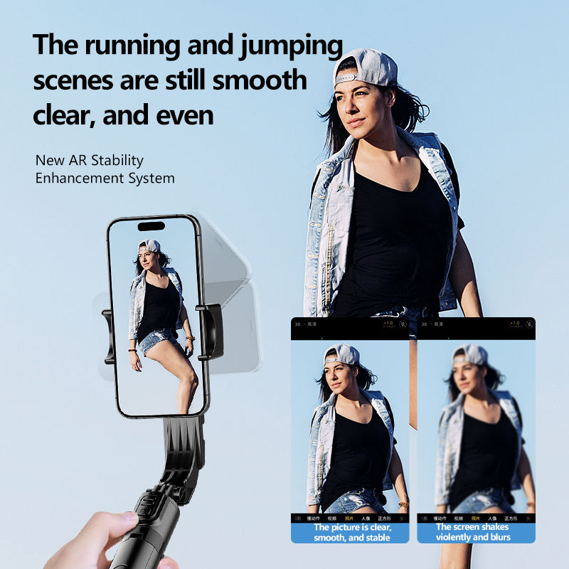 Handheld Gimbal Smartphone Bluetooth Handheld Stabilizer with Tripod Selfie Stic