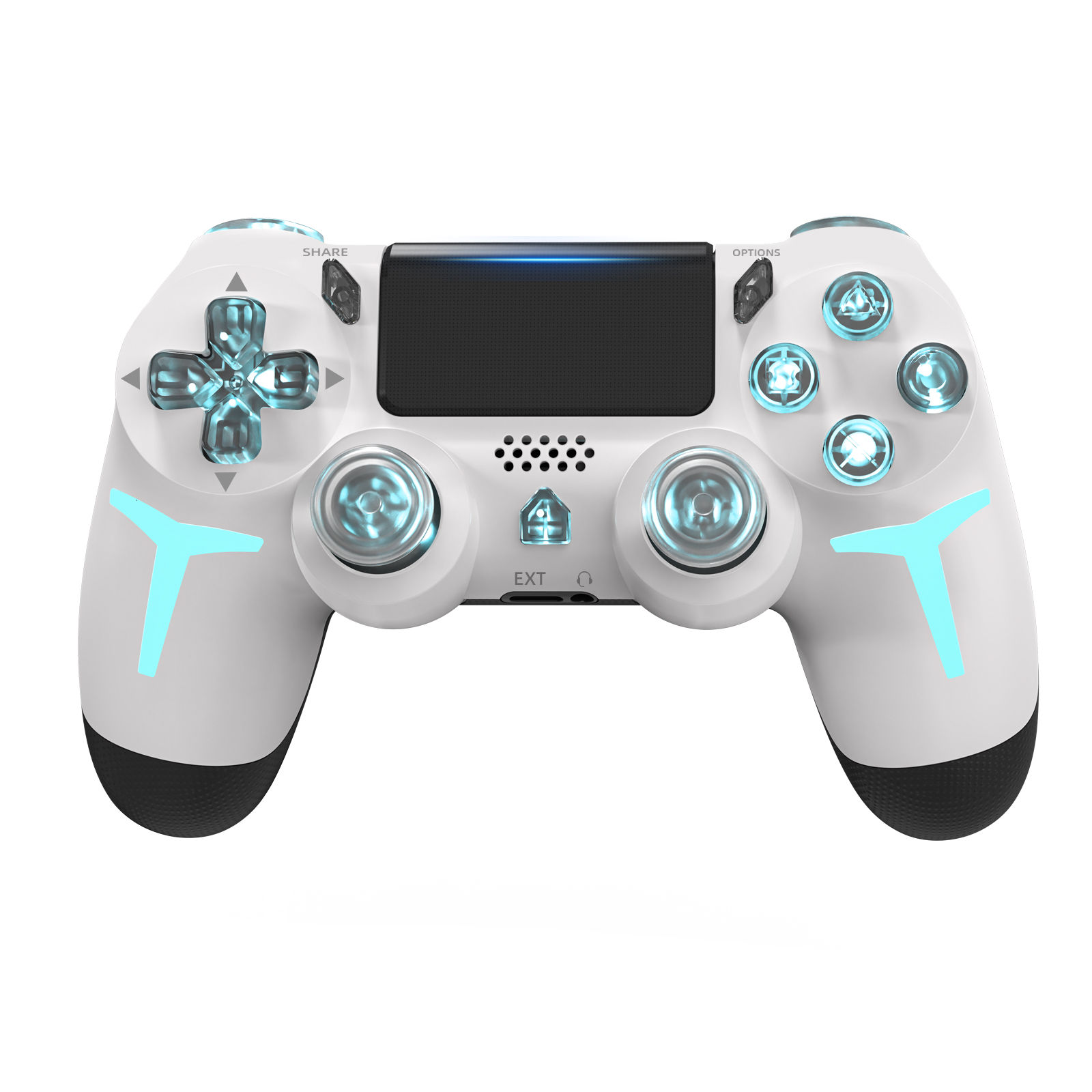 GAMINJA Wireless Game Controller For PS4 PS3 Console Computer PC RGB Light LED B