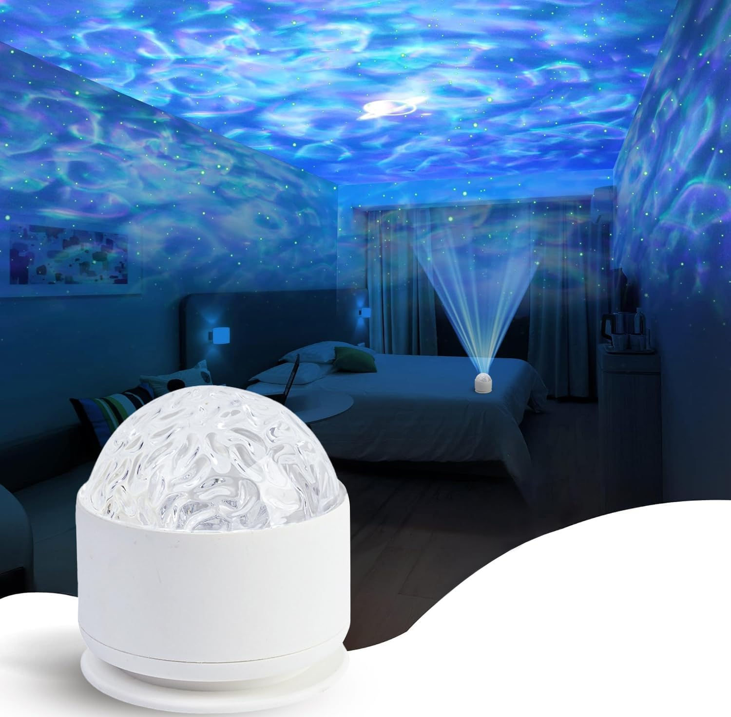 Galaxy Projector for Bedroom, Nebula Galaxy Night Light Projector with Timer and