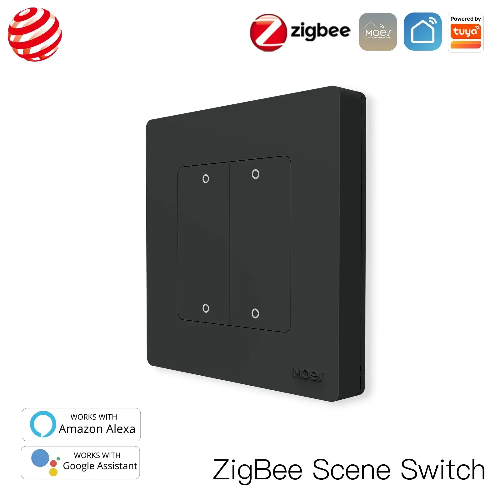 MOES Star Ring Switches ZigBee3.0 Tuya Smart Push Button Light / Scene Switch Sm