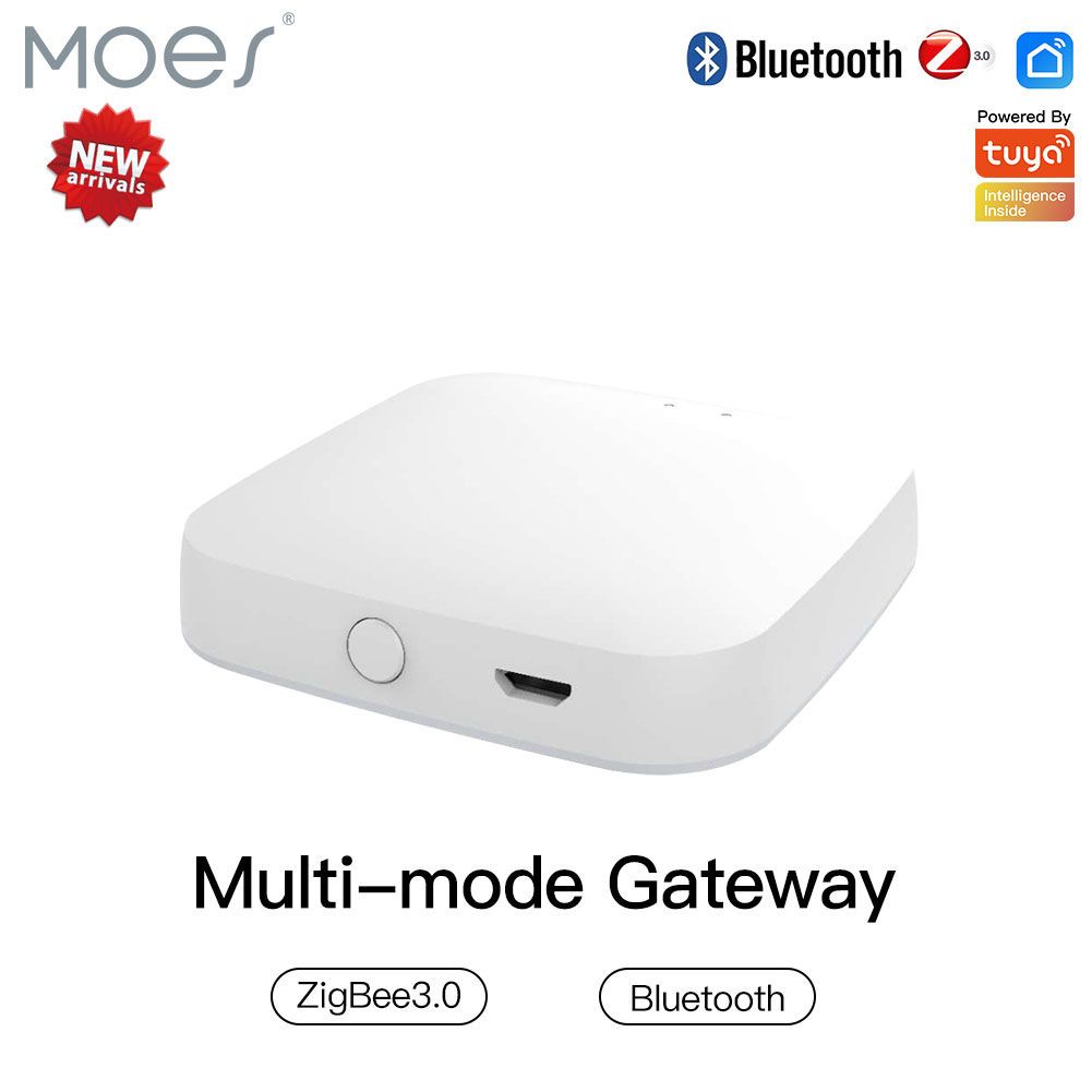 MOES Multi-mode Smart Gateway ZigBee WiFi Bluetooth Mesh Hub Work with Tuya Smar