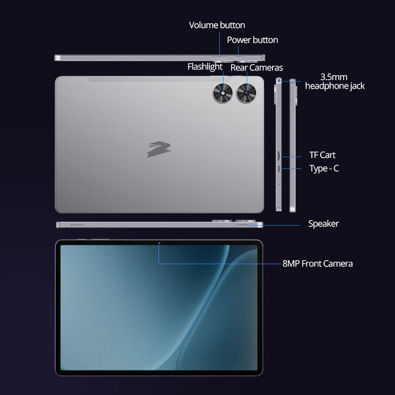 SVITOO Tablet 2026 Android 16 11 Inch 90Hz HD IPS Screen Unisoc T7250 Octa-Core