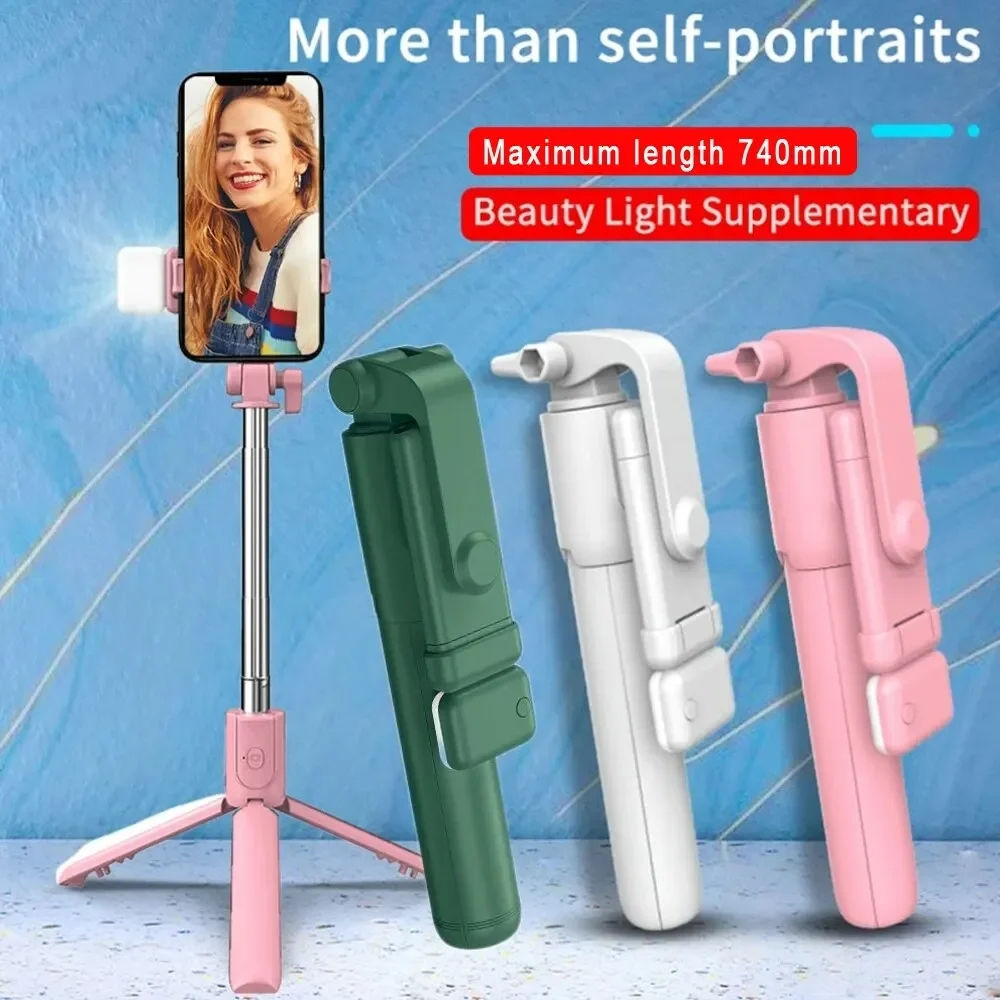 Cell Phone Selfie Stick Tripod Bluetooth Remote Wireless Selfi Stick Phone Holde