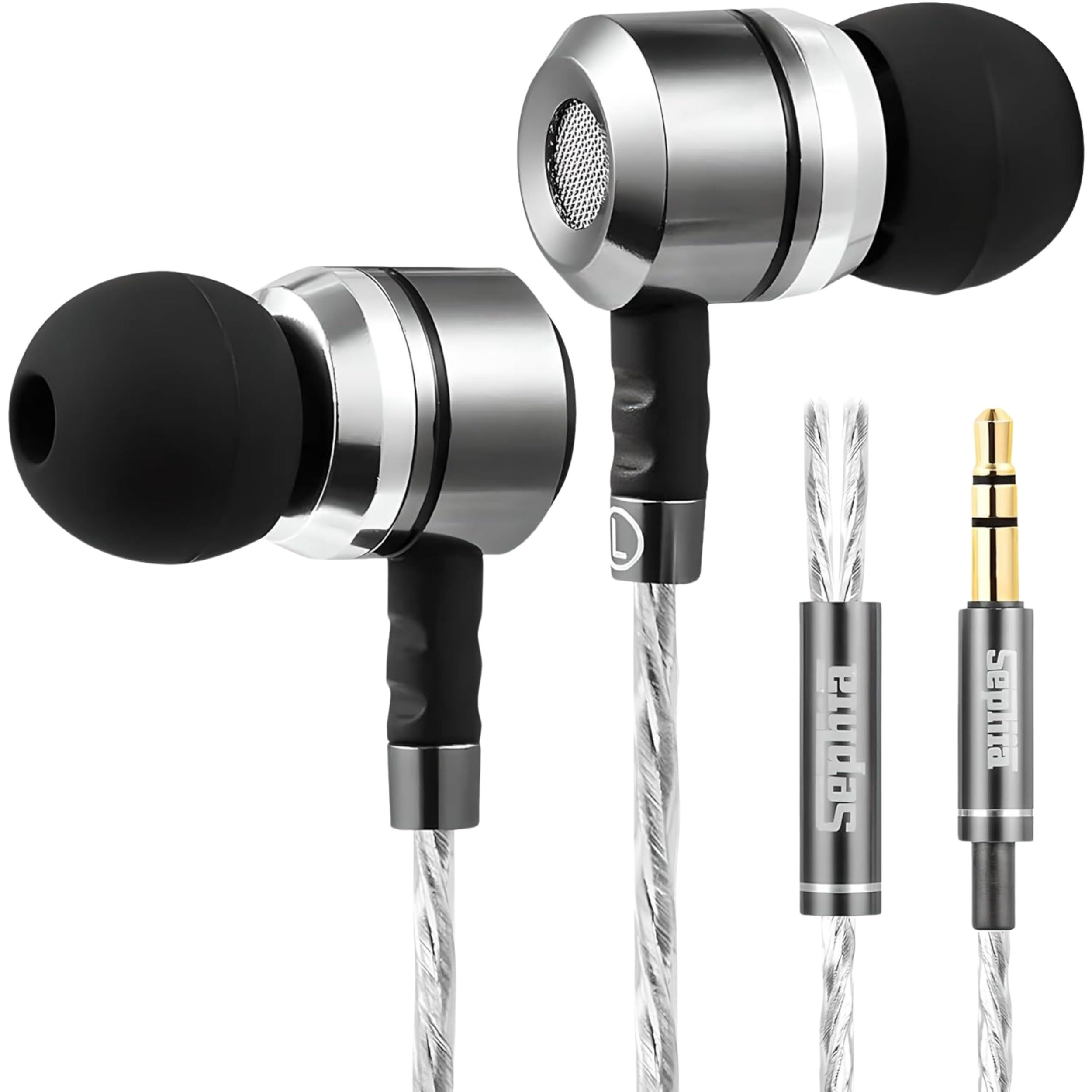 Sephia SP3060 Wired Headphones HD Bass Driven Audio Lightweight Aluminum Wired i