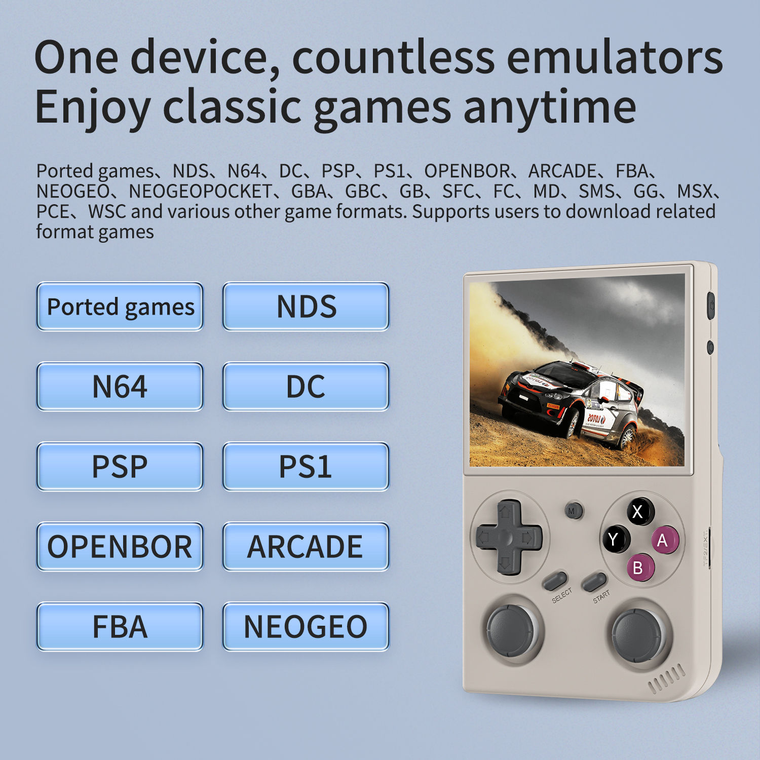 BATLEXP G350 Handheld Game Console 3.5'' IPS Screen Linux System Dual Joystick V