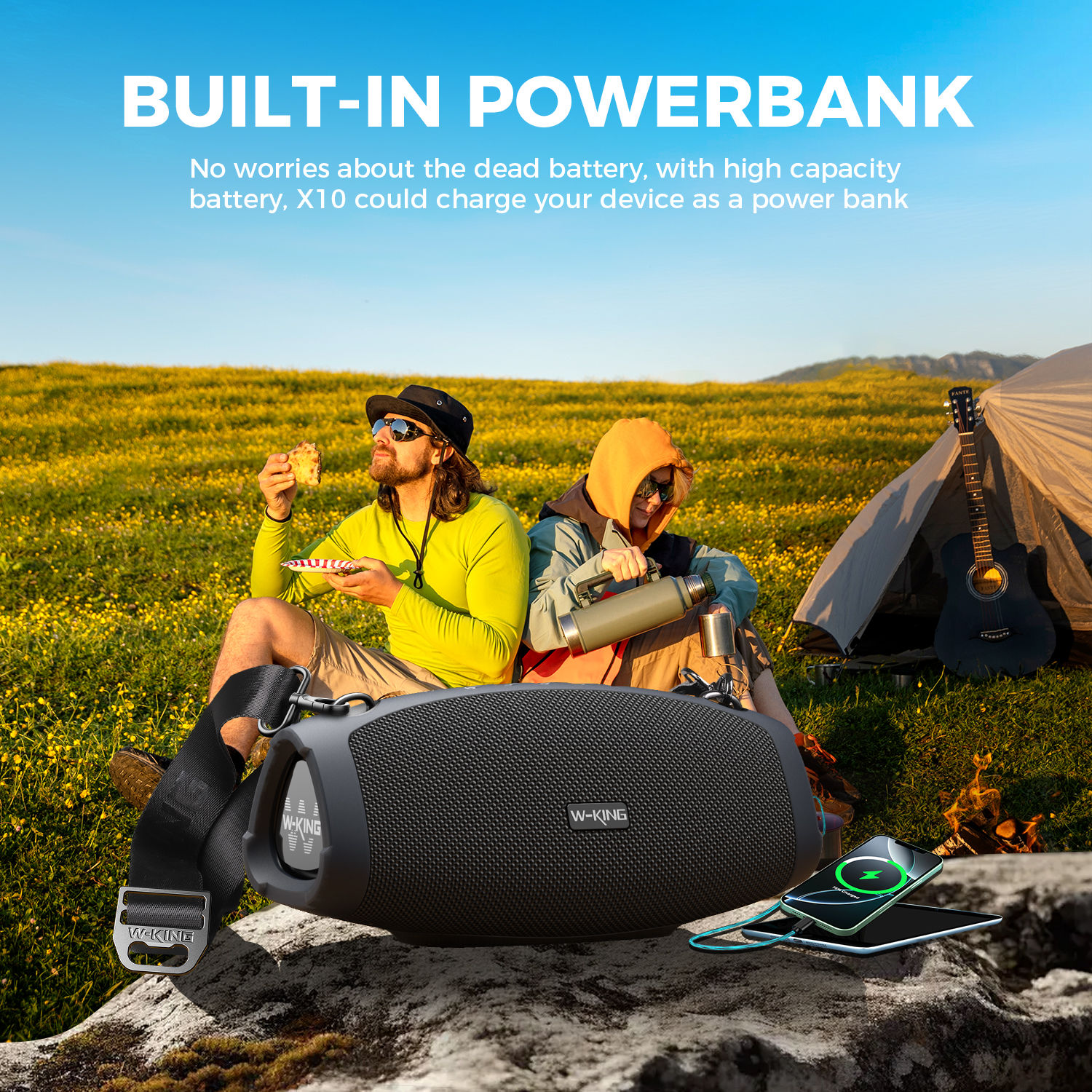 W-KING X10 Bluetooth Speaker, 120W Max Portable Loud Speakers Wireless Bluetooth