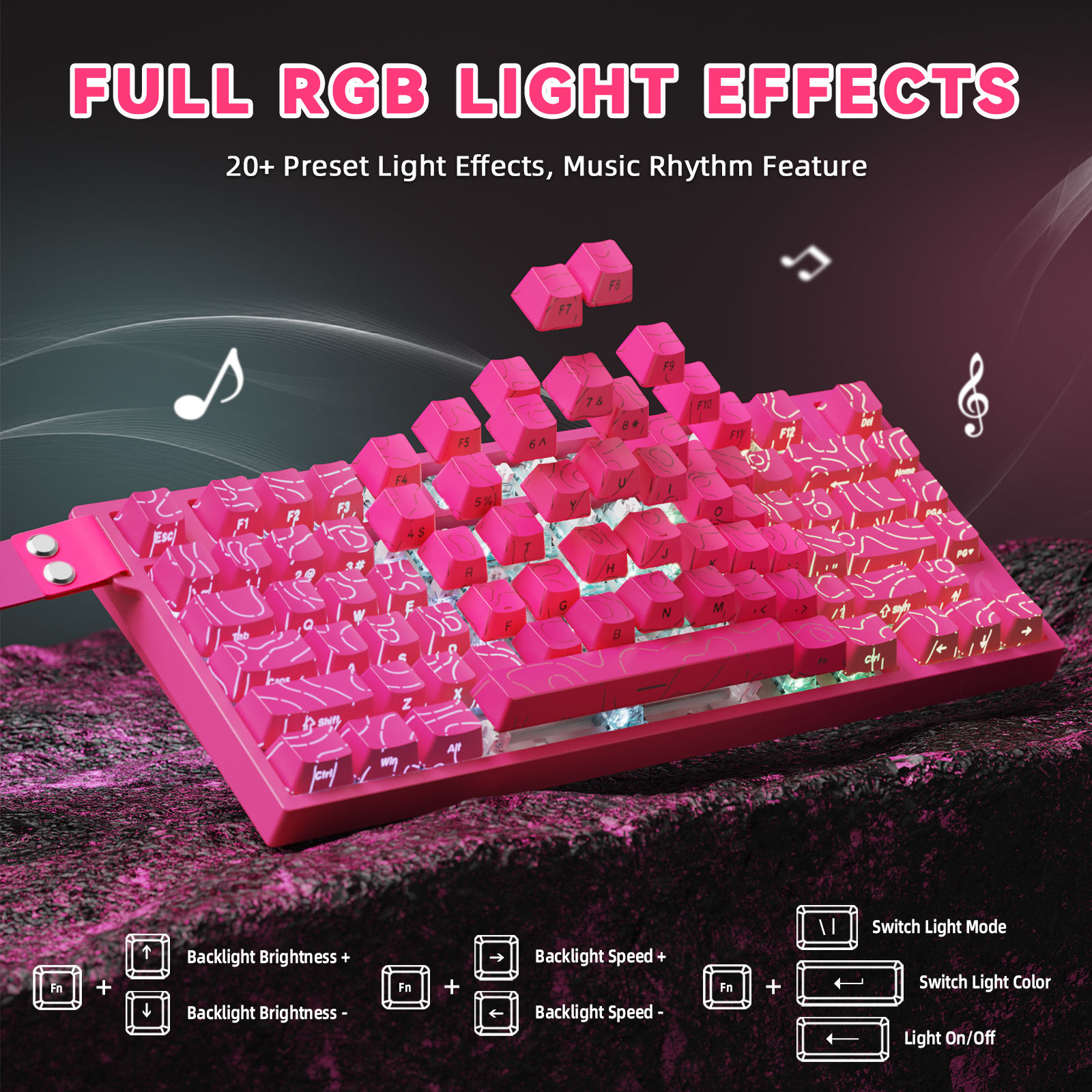 ATTACK SHARK R82 HE Wired 75% Gaming Keyboard, Magnetic Switch, 8000Hz Polling R