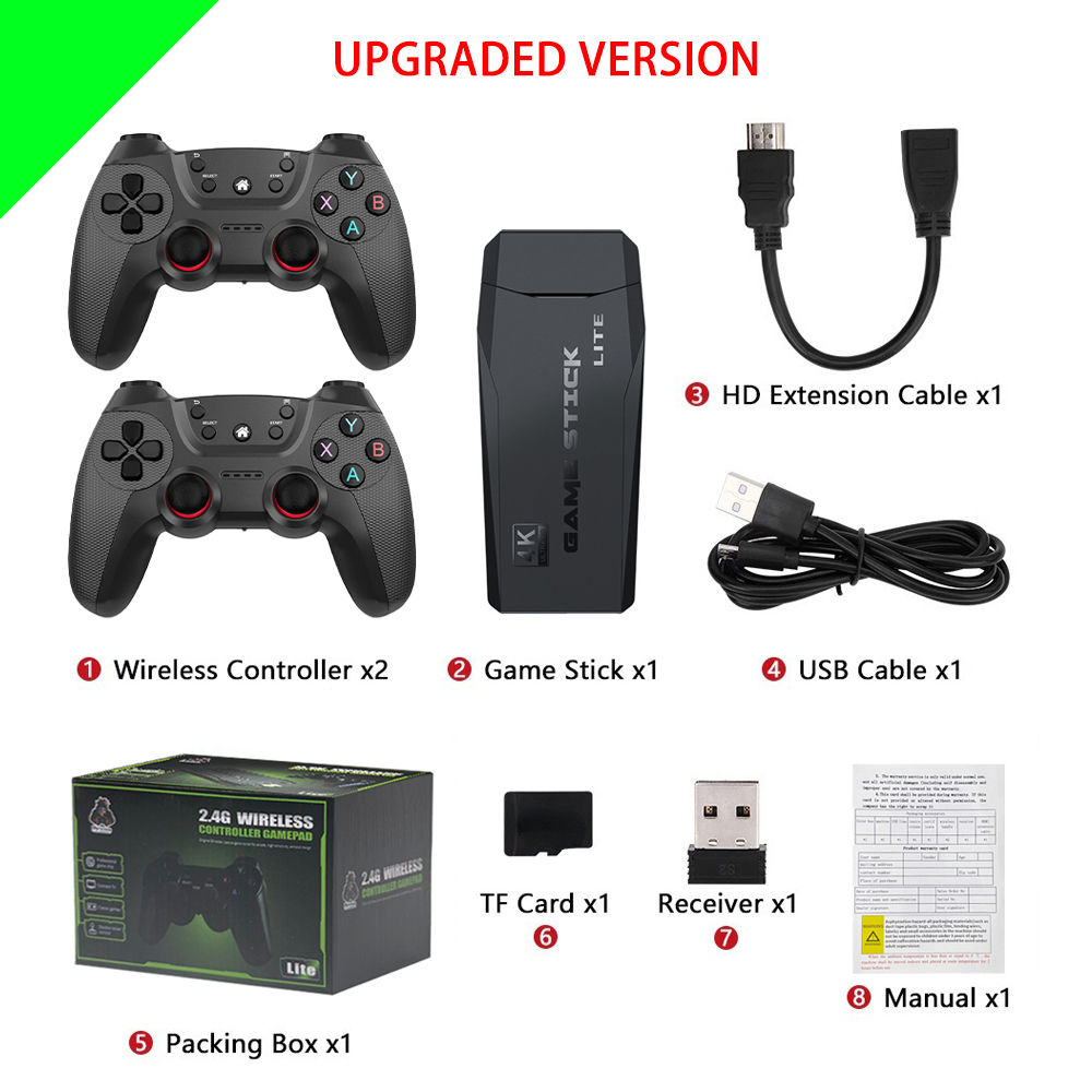 Upgraded M8 Video Game Console 64G 20000 Games Retro handheld Game Console Wirel