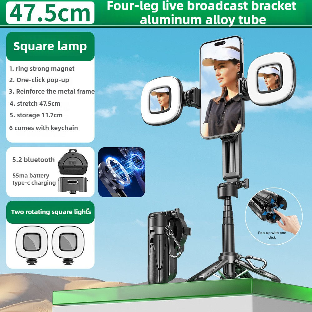 P15mini-C Magnetic Selfie Stick with Remote Extendable Cell Phone Tripod Stand C