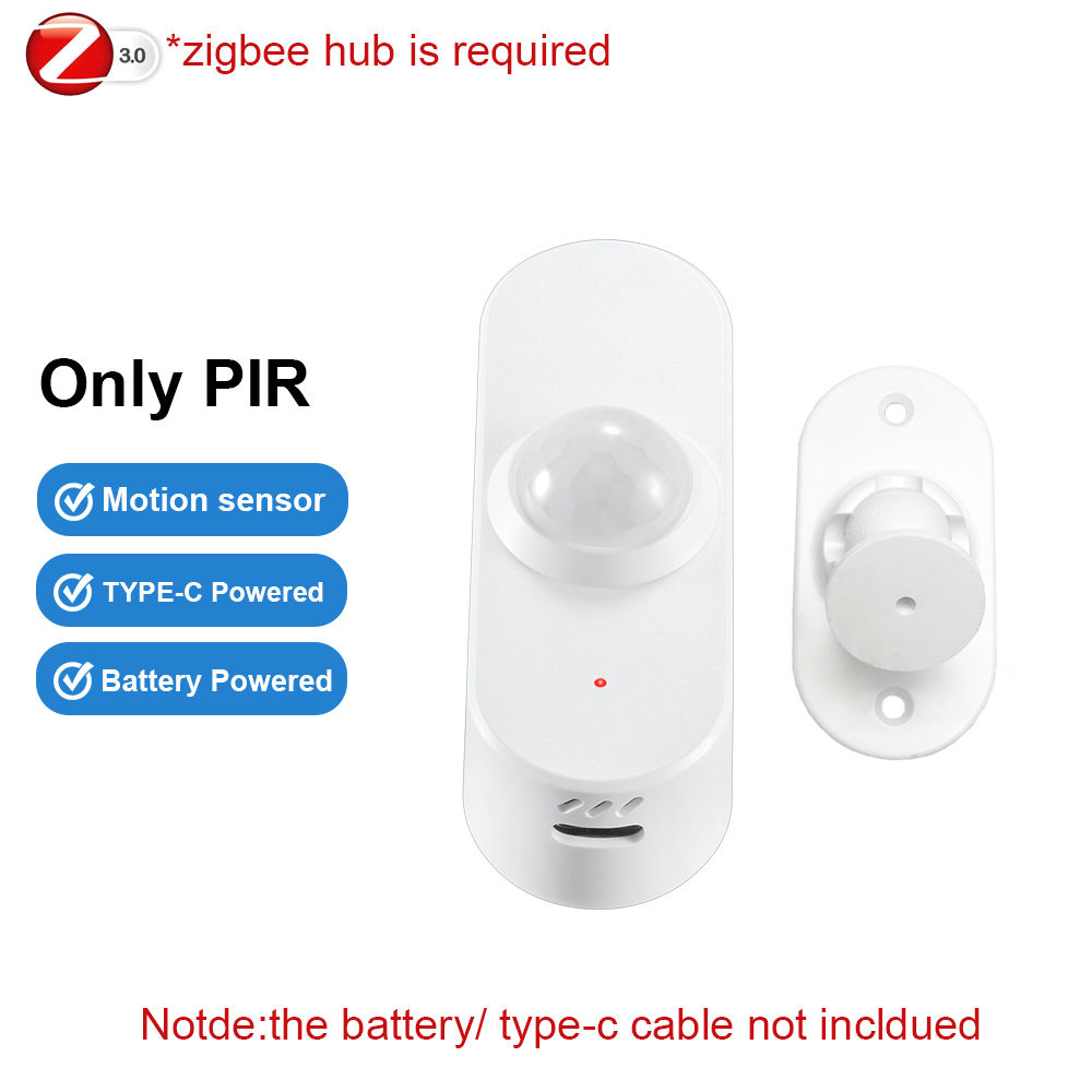 Haozee Zigbee 24G Radar Human Presence Motion Sensor TYPE-C/Battery Powered Home