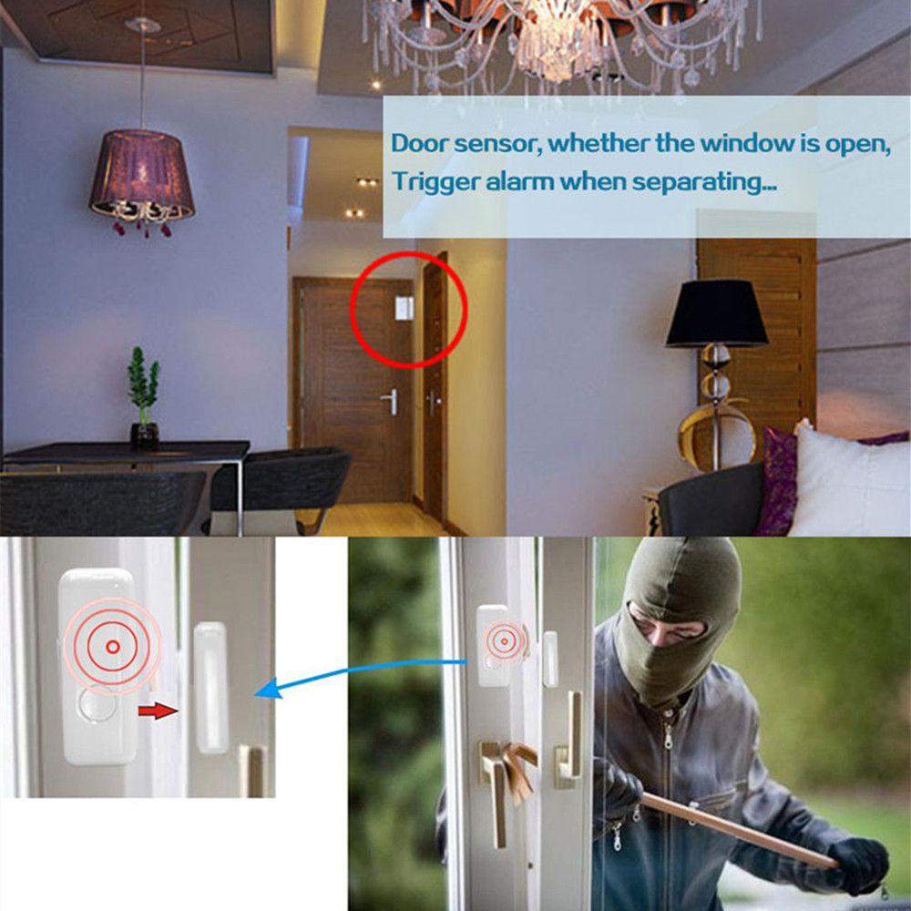 PGST 433MHz Tuya Magnetic Door Alarm Sensor Smart Home Life Window Door Sensor F
