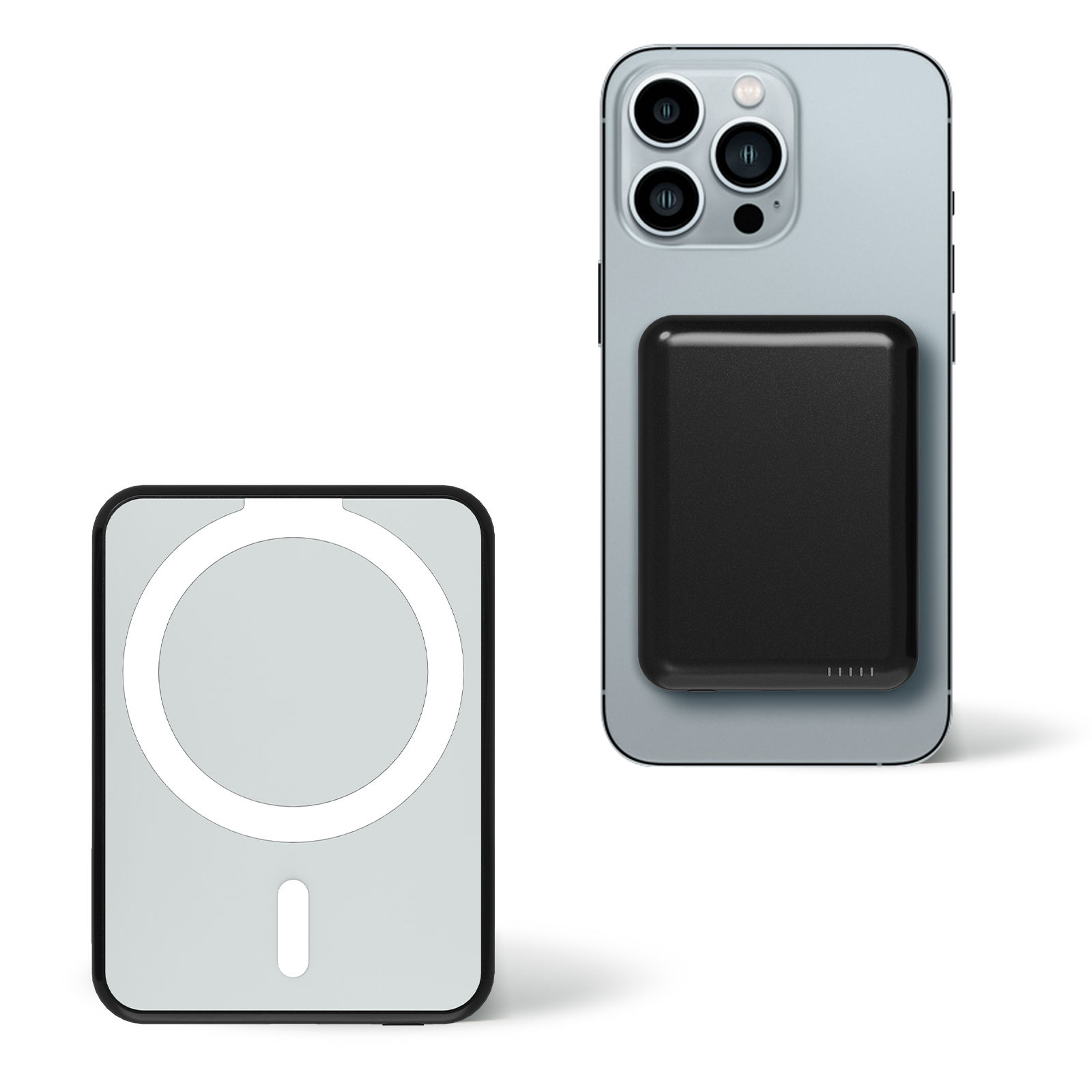 Magnetic Power Bank Portable 5000mAh Wireless Charger 20W With USB-C Cable For I