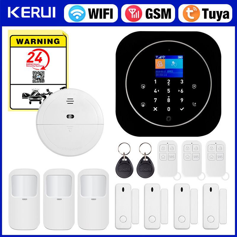 KERUI 2G GSM WIFI Alarm for Home Security Protection Tuya Smart Burglar Alarm Sy