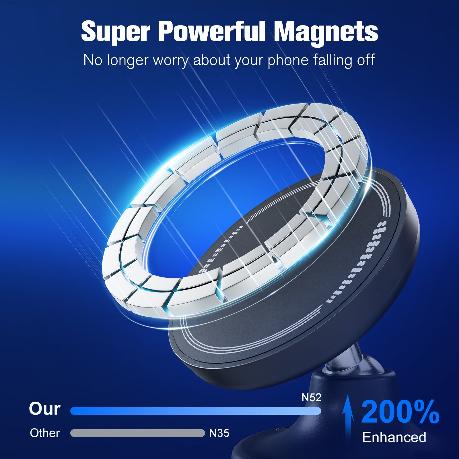 Magnetic Wireless Charger Car Phone Holder Air Vent Clip 15w Fast Charging Adapt