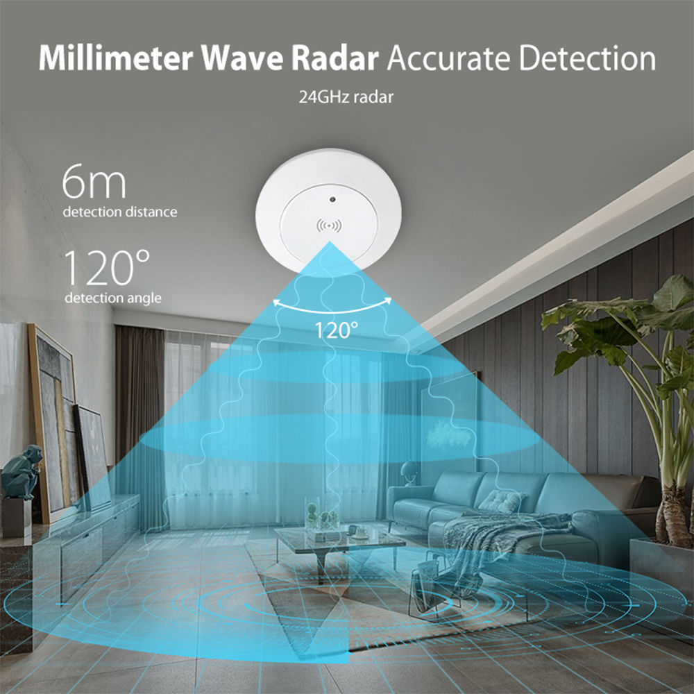 Haozee Tuya WiFi/ZigBee 24G MmWave Radar Smart Human Presence With Illumination